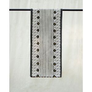 Striped Black and White Kitchen Towel